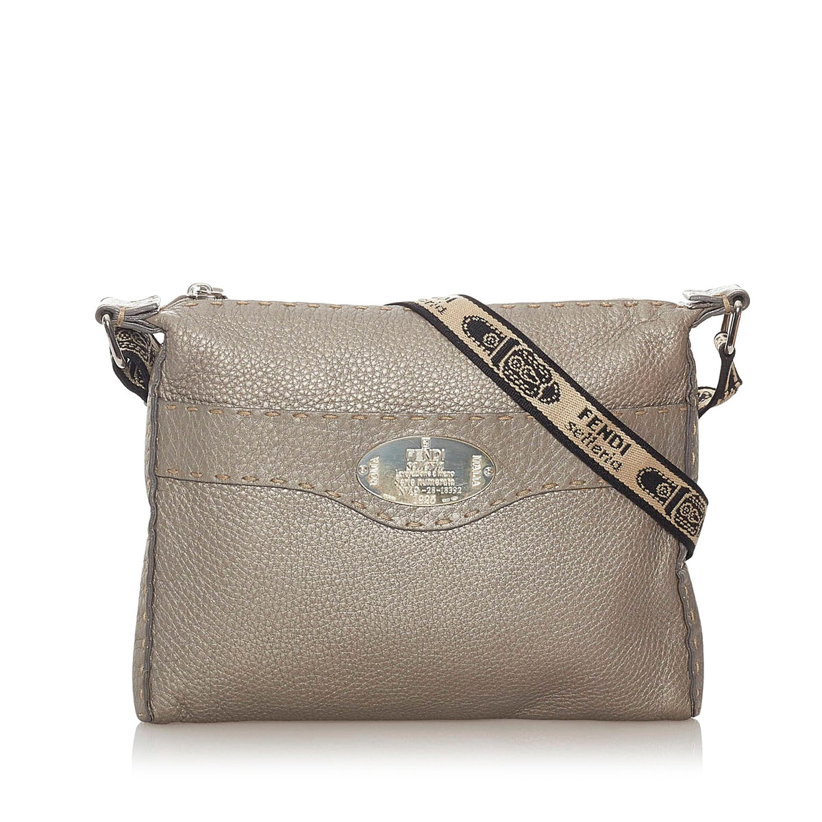 Fendi Selleria Leather Crossbody Bag (SHG-27845) Rovelle Bags