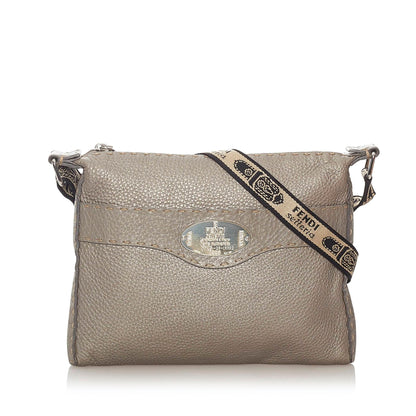 Fendi Selleria Leather Crossbody Bag (SHG-27845) Rovelle Bags