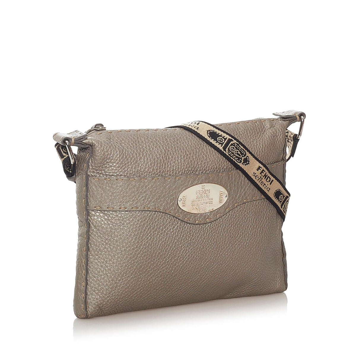Fendi Selleria Leather Crossbody Bag (SHG-27845) Rovelle Bags