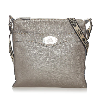 Fendi Selleria Leather Crossbody Bag (SHG-28116) Rovelle Bags