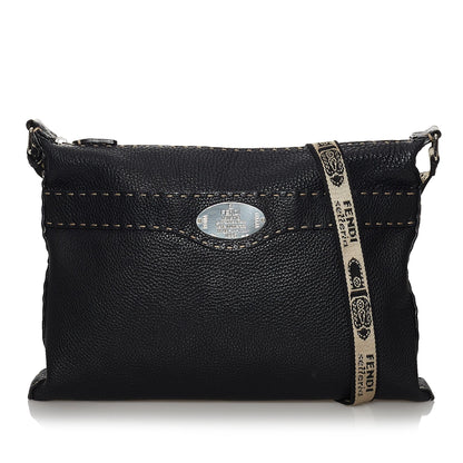 Fendi Selleria Leather Crossbody Bag (SHG-30592) Rovelle Bags