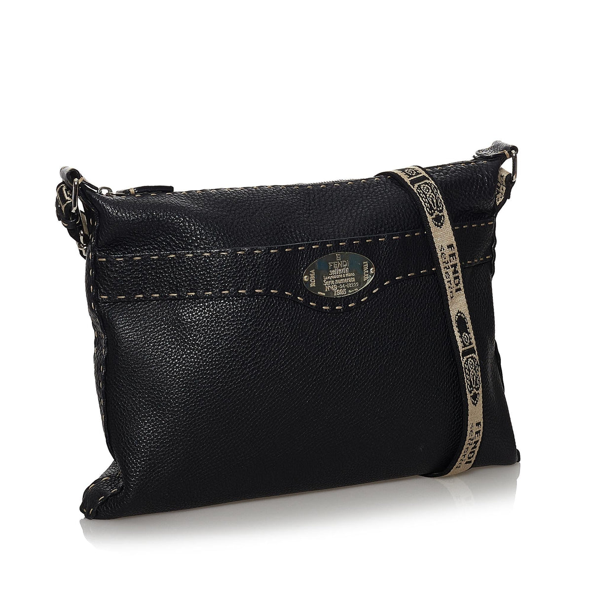 Fendi Selleria Leather Crossbody Bag (SHG-30592) Rovelle Bags