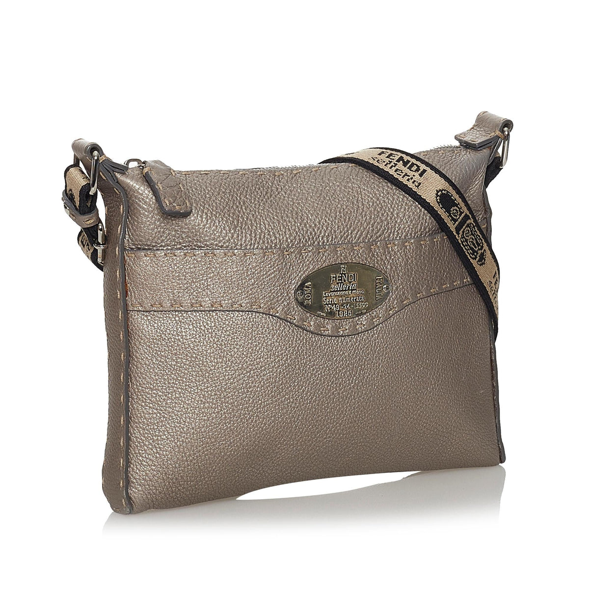Fendi Selleria Leather Crossbody Bag (SHG-31249) Rovelle Bags