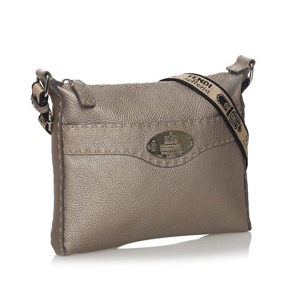 Fendi Selleria Leather Crossbody Bag (SHG-31249) Rovelle Bags