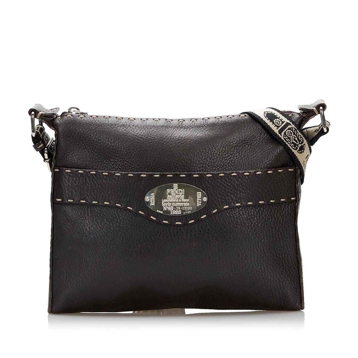 Fendi Selleria Leather Crossbody Bag (SHG-36824) Rovelle Bags