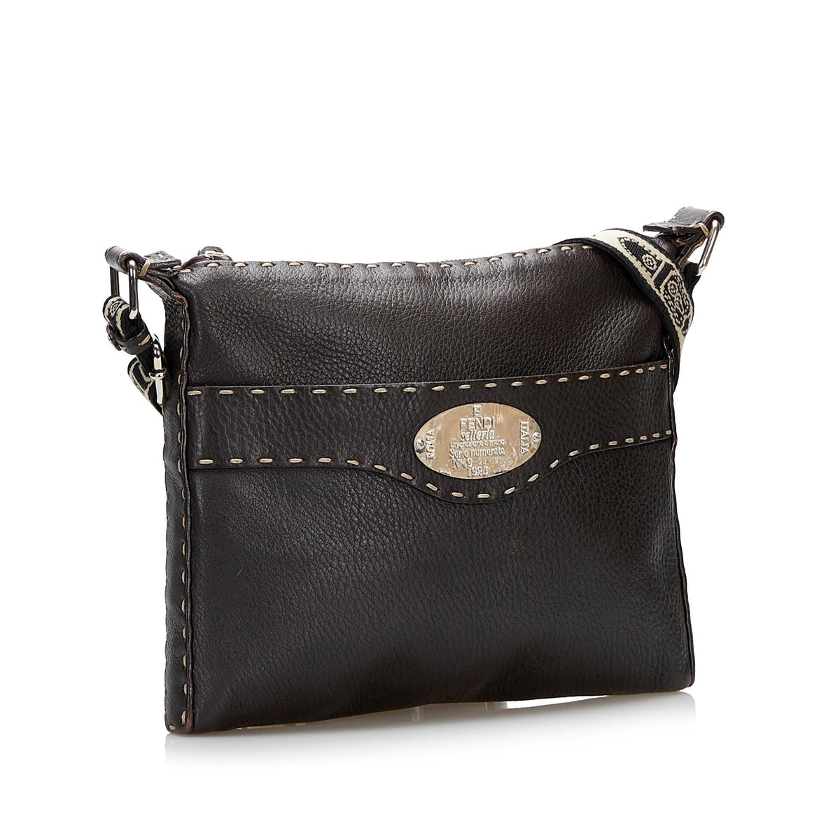 Fendi Selleria Leather Crossbody Bag (SHG-36824) Rovelle Bags