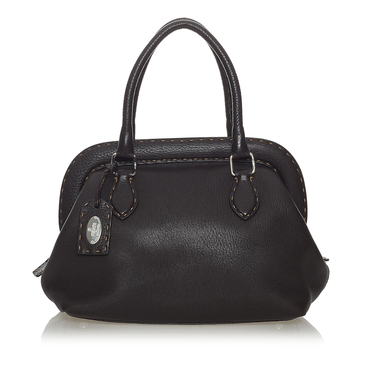 Fendi Selleria Leather Handbag (SHG-28118) Rovelle Bags