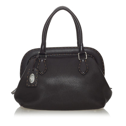 Fendi Selleria Leather Handbag (SHG-28118) Rovelle Bags