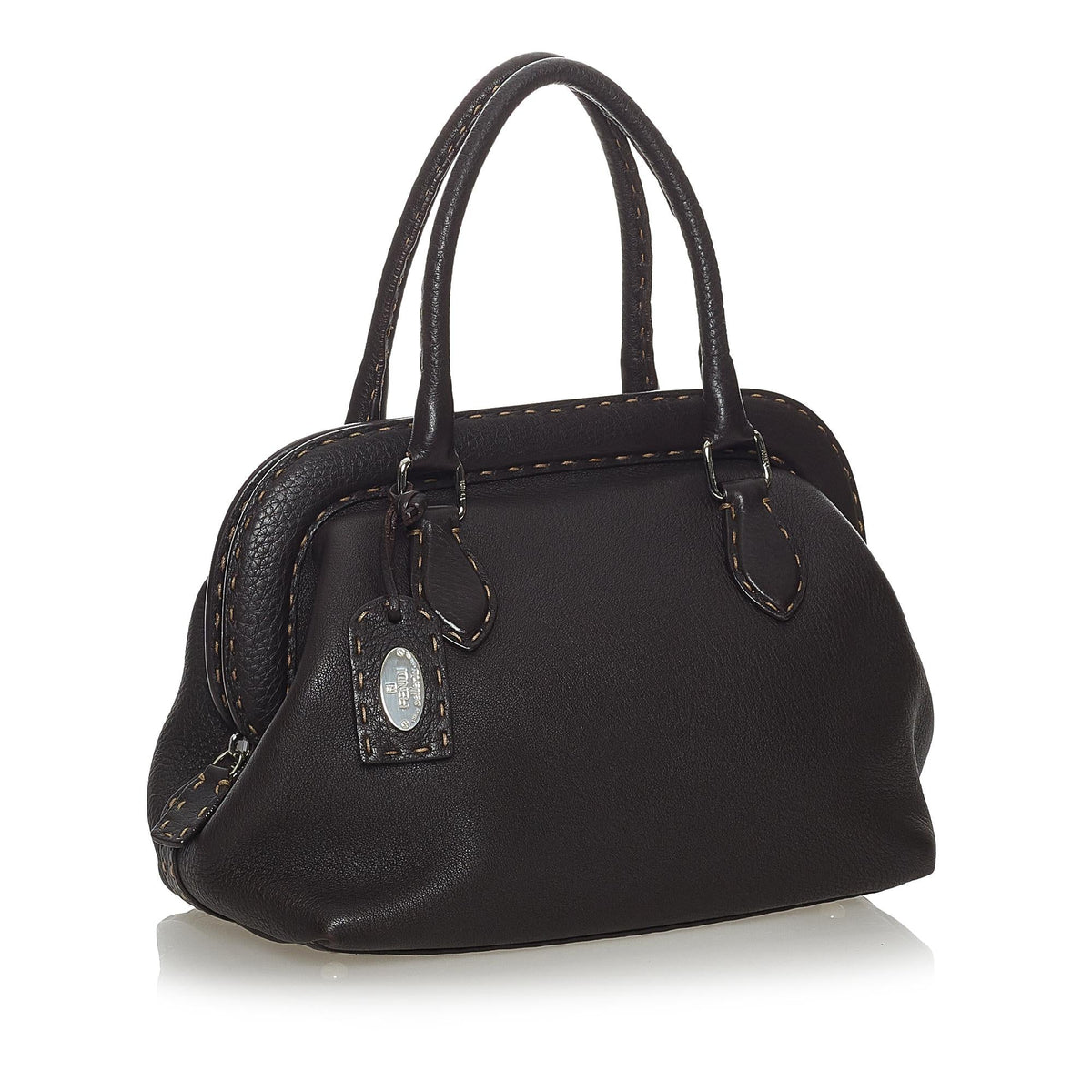 Fendi Selleria Leather Handbag (SHG-28118) Rovelle Bags