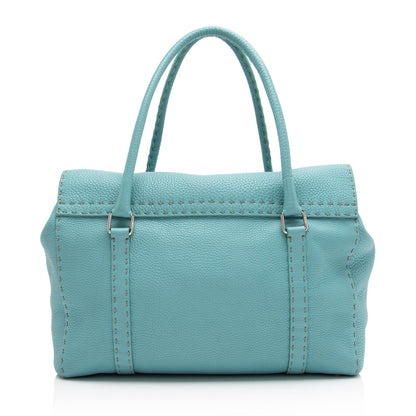 Fendi Leather Selleria Linda Large Satchel (SHF-1fEOnp) Rovelle Bags