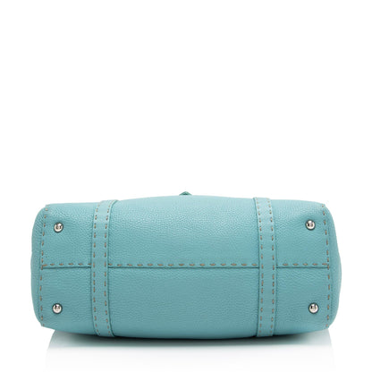 Fendi Leather Selleria Linda Large Satchel (SHF-1fEOnp) Rovelle Bags