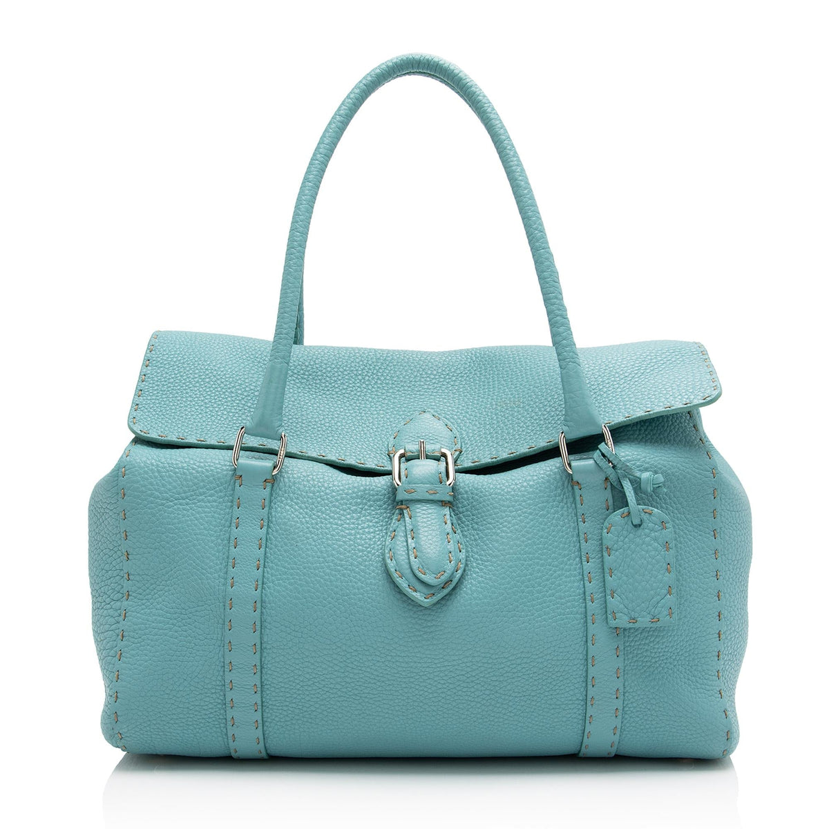 Fendi Leather Selleria Linda Large Satchel (SHF-1fEOnp) Rovelle Bags