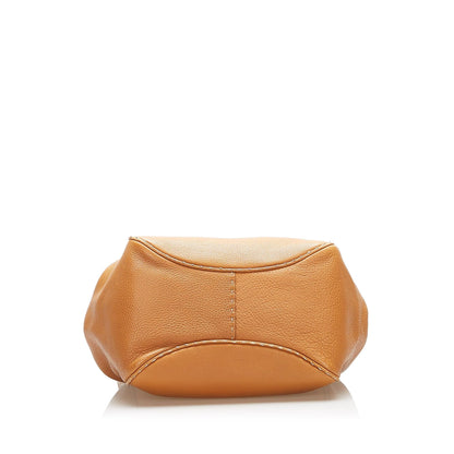 Fendi Selleria Leather Shoulder Bag (SHG-22347) Rovelle Bags