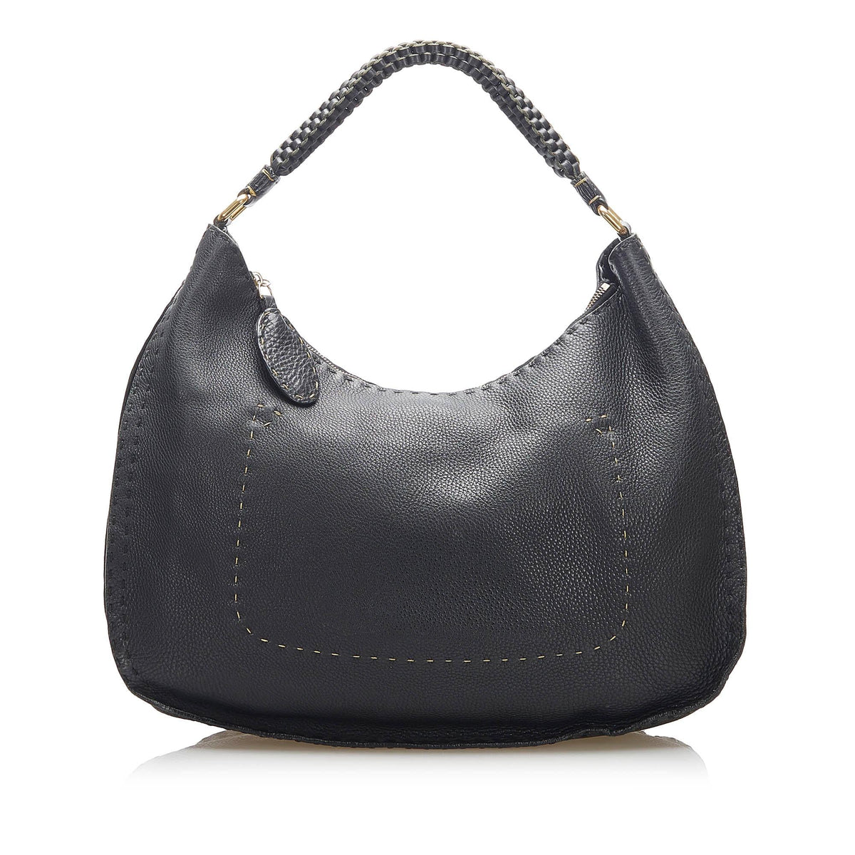 Fendi Selleria Leather Shoulder Bag (SHG-22349) Rovelle Bags