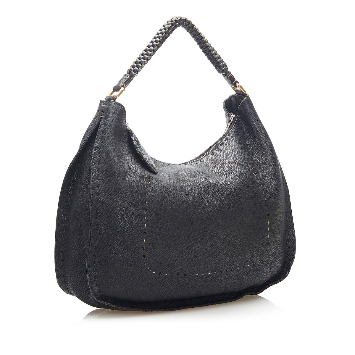 Fendi Selleria Leather Shoulder Bag (SHG-22349) Rovelle Bags