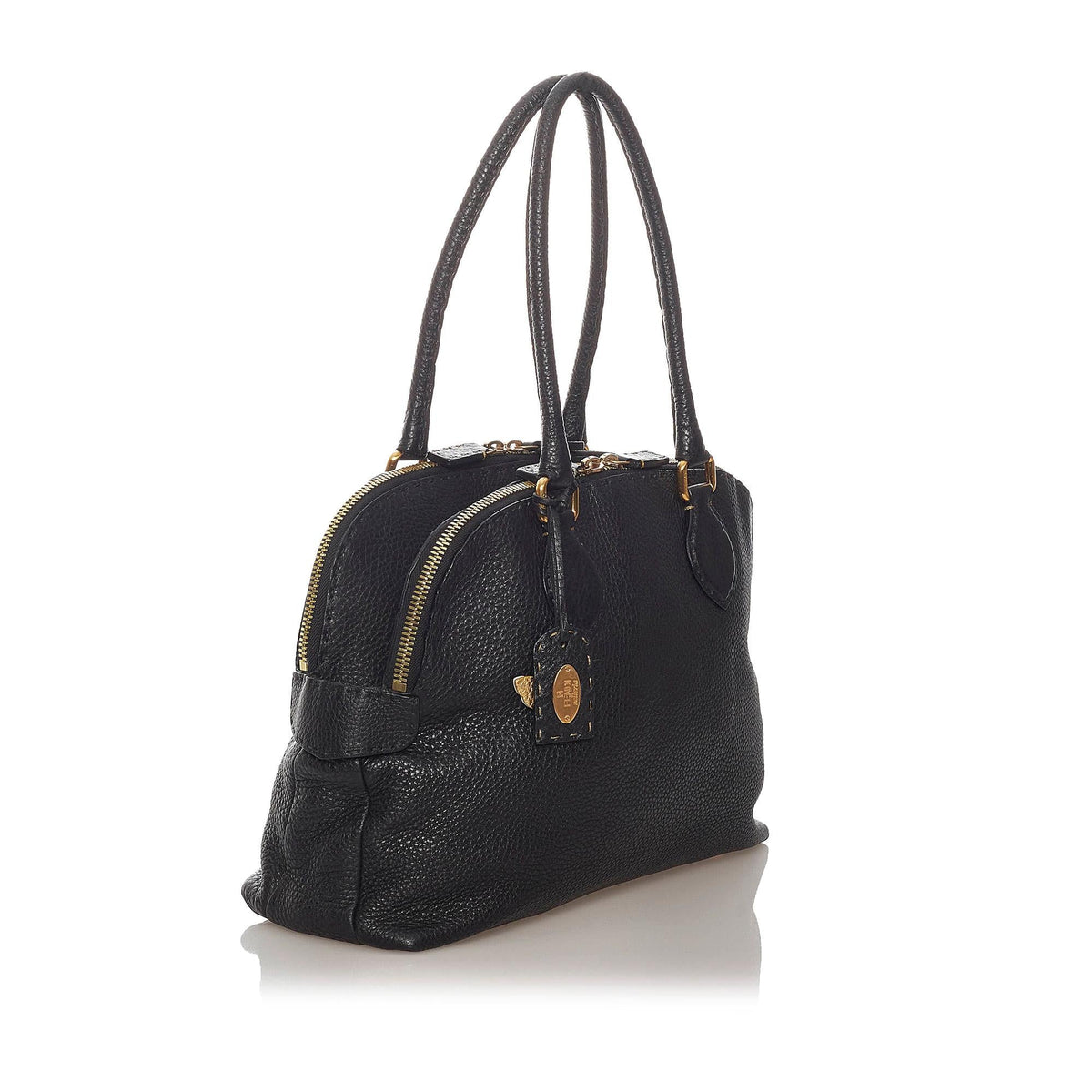 Fendi Selleria Leather Shoulder Bag (SHG-27721) Rovelle Bags