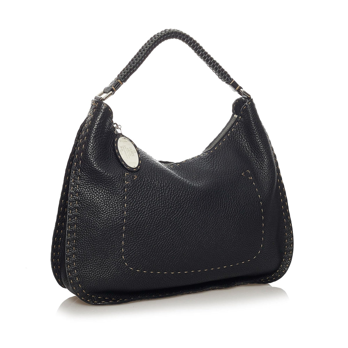 Fendi Selleria Leather Shoulder Bag (SHG-29296) Rovelle Bags