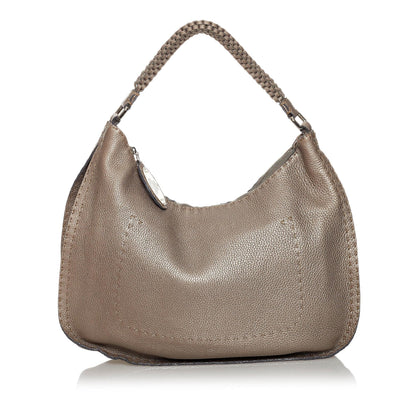Fendi Selleria Leather Shoulder Bag (SHG-31256) Rovelle Bags