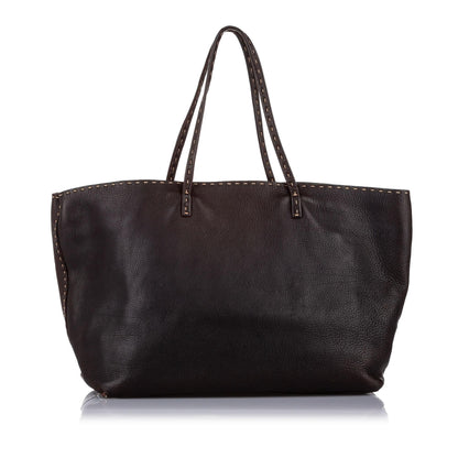 Fendi Selleria Leather Tote Bag (SHG-19410) Rovelle Bags