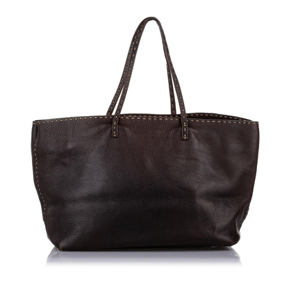 Fendi Selleria Leather Tote Bag (SHG-19410) Rovelle Bags