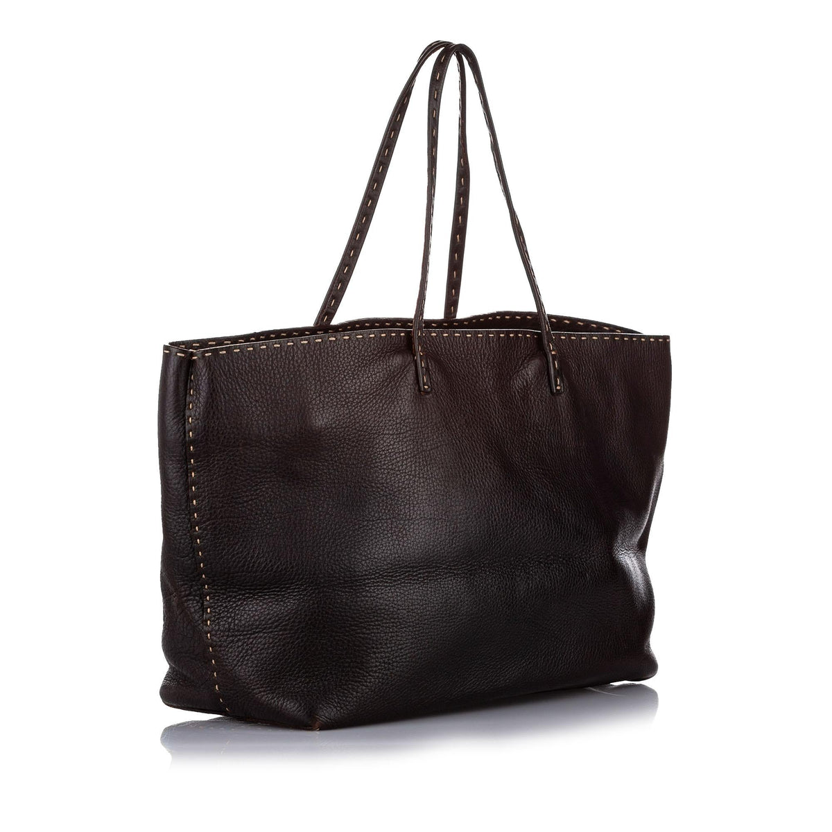 Fendi Selleria Leather Tote Bag (SHG-19410) Rovelle Bags