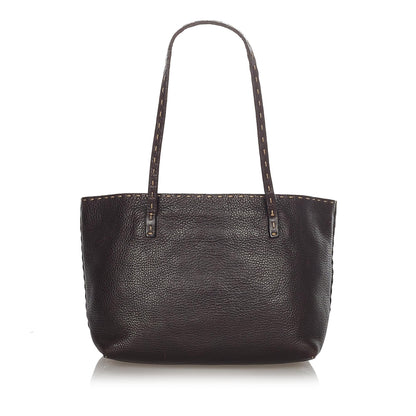 Fendi Selleria Leather Tote Bag (SHG-23498) Rovelle Bags