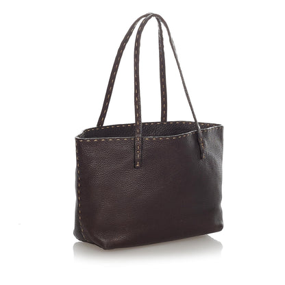 Fendi Selleria Leather Tote Bag (SHG-23498) Rovelle Bags