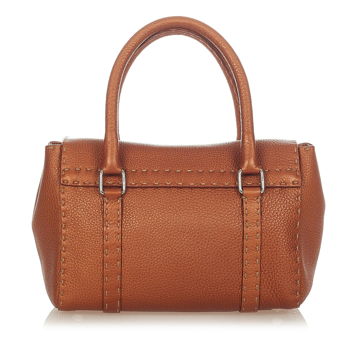 Fendi Selleria Linda Leather Handbag (SHG-26196) Rovelle Bags
