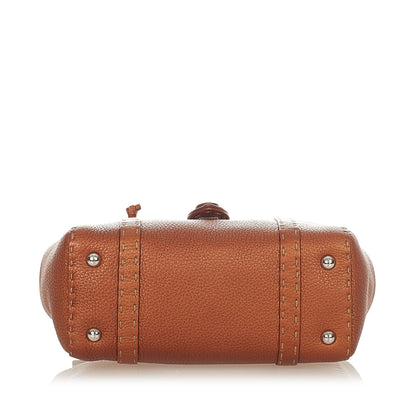 Fendi Selleria Linda Leather Handbag (SHG-26196) Rovelle Bags