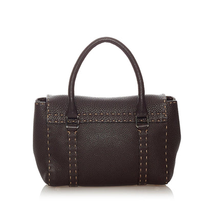 Fendi Selleria Linda Leather Handbag (SHG-27466) Rovelle Bags