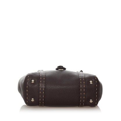 Fendi Selleria Linda Leather Handbag (SHG-27466) Rovelle Bags