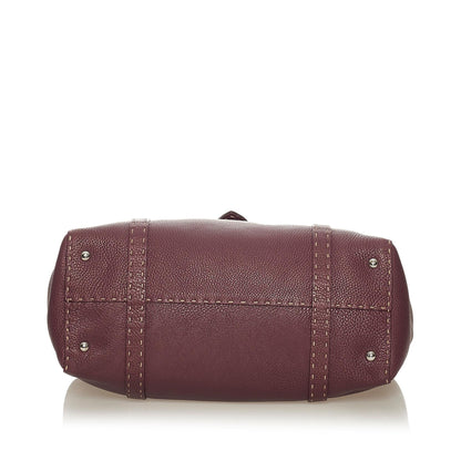 Fendi Selleria Linda Leather Handbag (SHG-27779) Rovelle Bags