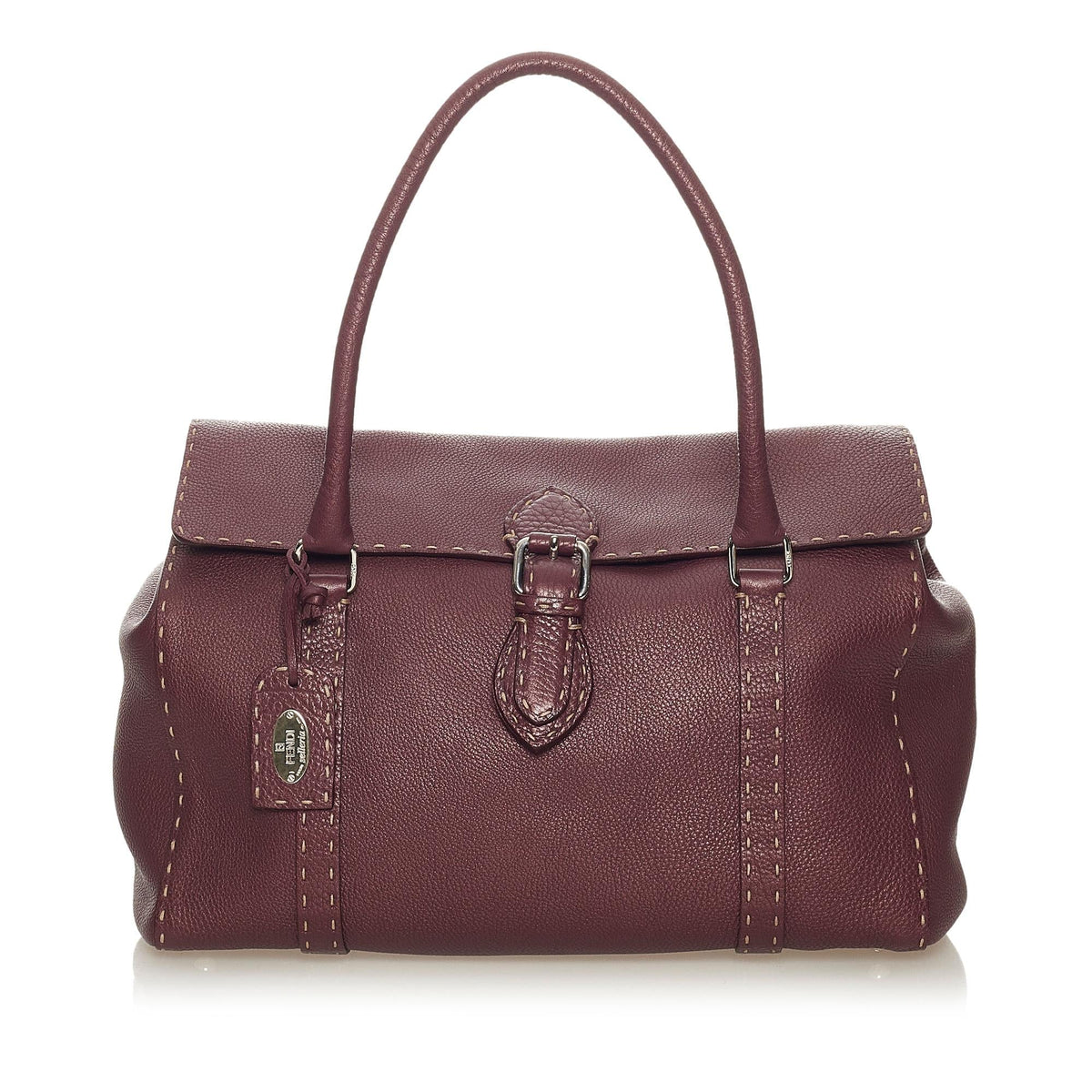 Fendi Selleria Linda Leather Handbag (SHG-27779) Rovelle Bags