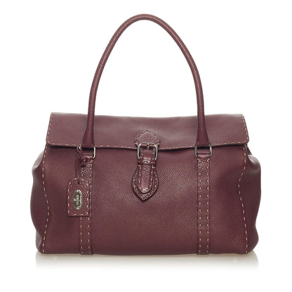 Fendi Selleria Linda Leather Handbag (SHG-27779) Rovelle Bags