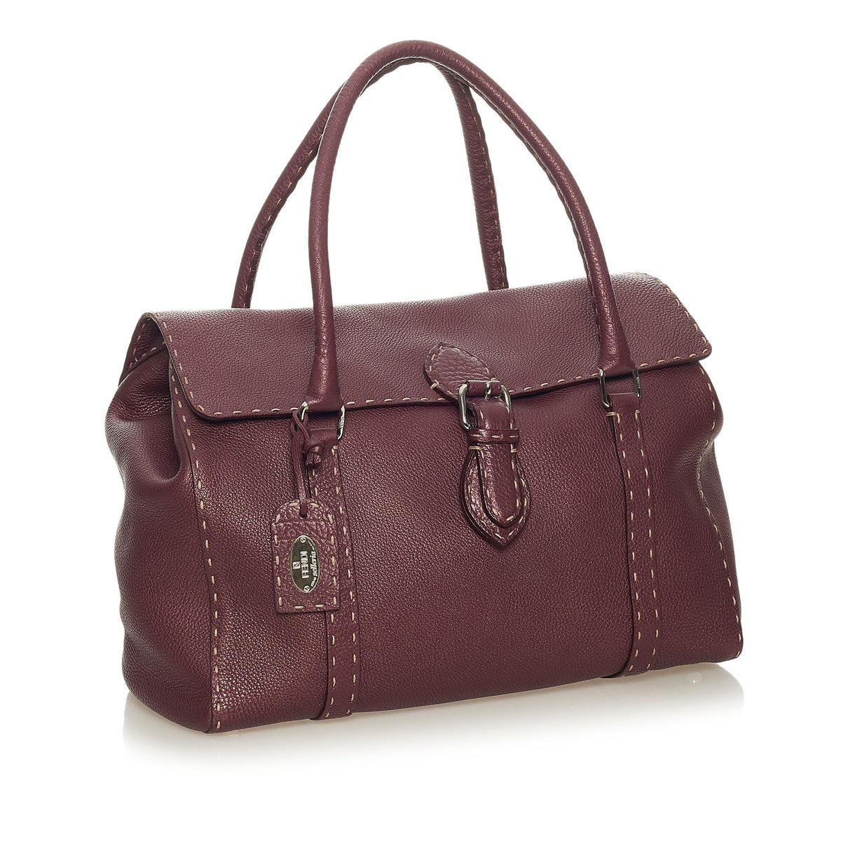 Fendi Selleria Linda Leather Handbag (SHG-27779) Rovelle Bags