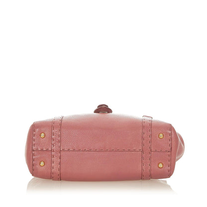 Fendi Selleria Linda Leather Handbag (SHG-31685) Rovelle Bags