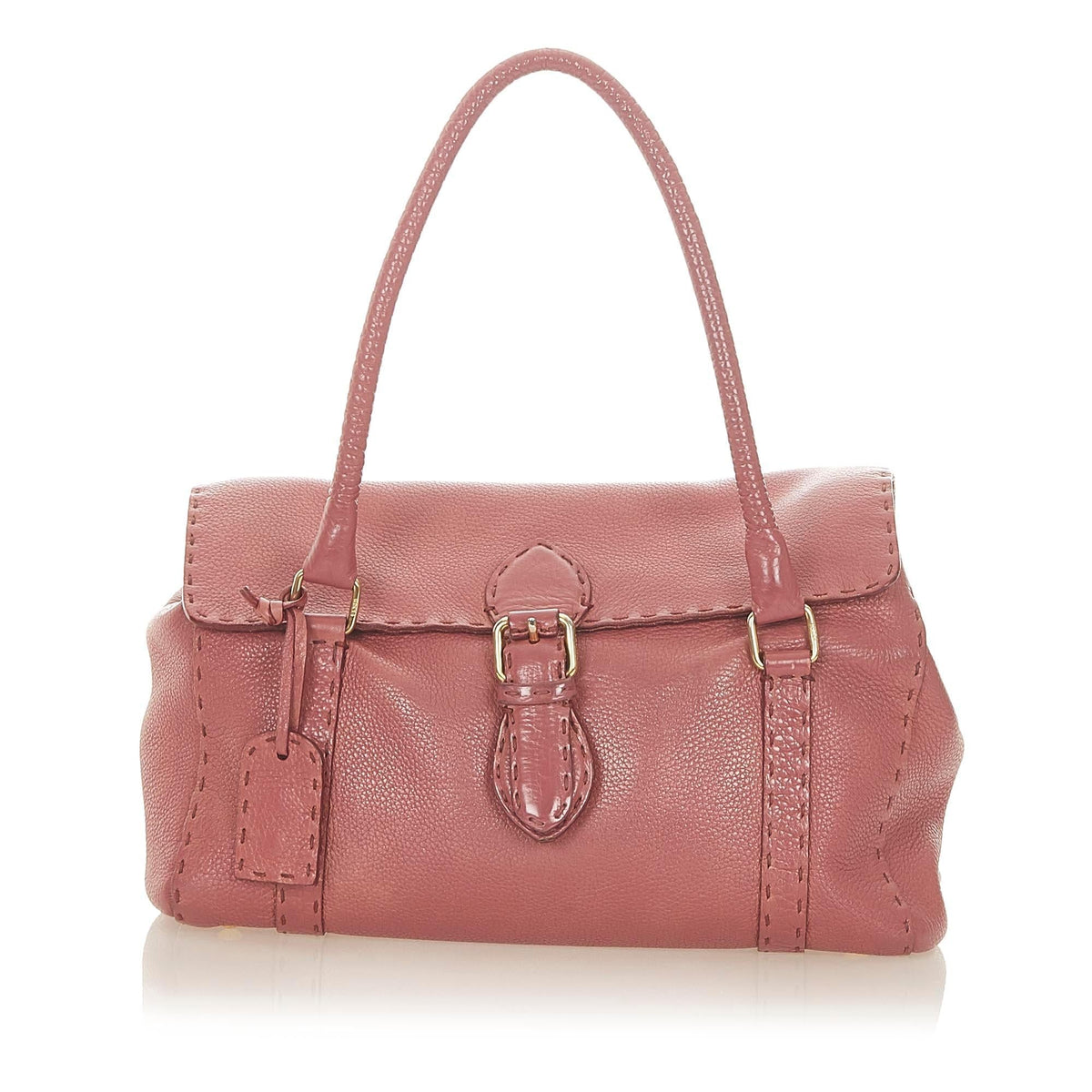 Fendi Selleria Linda Leather Handbag (SHG-31685) Rovelle Bags