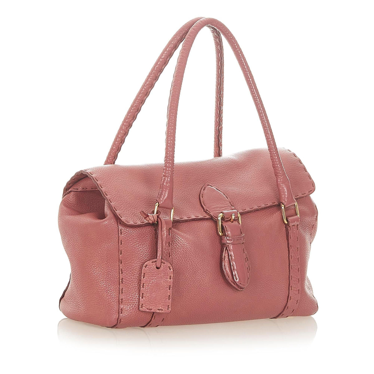Fendi Selleria Linda Leather Handbag (SHG-31685) Rovelle Bags