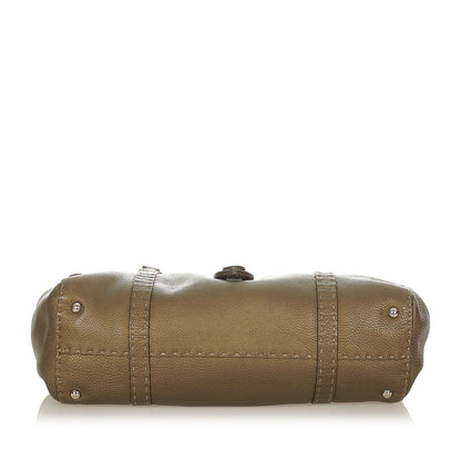 Fendi Selleria Linda Leather Shoulder Bag (SHG-23943) Rovelle Bags