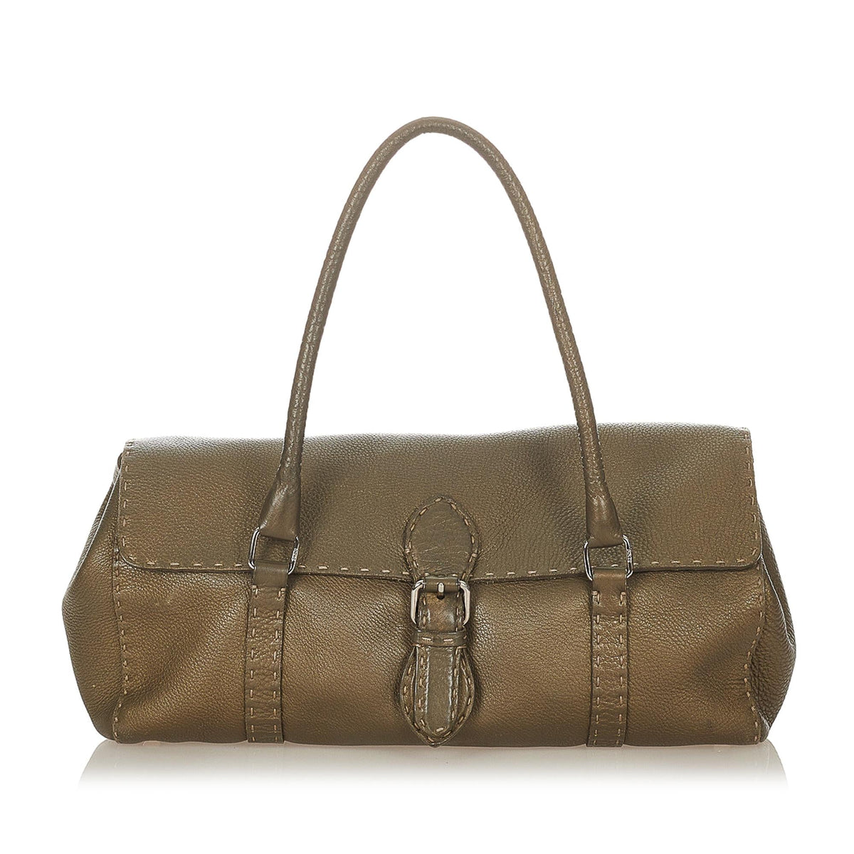Fendi Selleria Linda Leather Shoulder Bag (SHG-23943) Rovelle Bags
