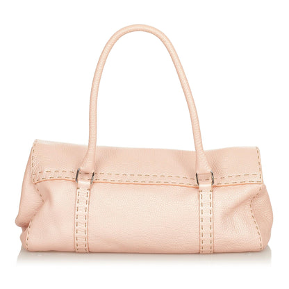 Fendi Selleria Linda Leather Shoulder Bag (SHG-24875) Rovelle Bags
