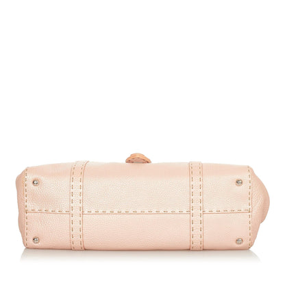 Fendi Selleria Linda Leather Shoulder Bag (SHG-24875) Rovelle Bags