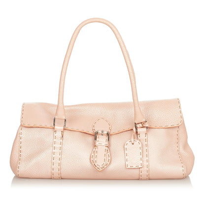 Fendi Selleria Linda Leather Shoulder Bag (SHG-24875) Rovelle Bags
