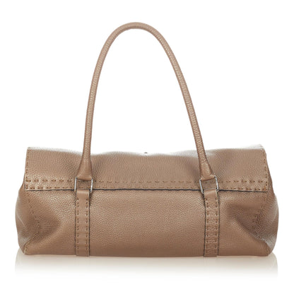 Fendi Selleria Linda Leather Shoulder Bag (SHG-26507) Rovelle Bags