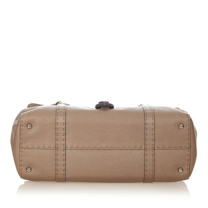 Fendi Selleria Linda Leather Shoulder Bag (SHG-26507) Rovelle Bags