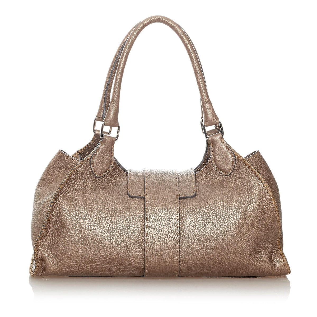 Fendi Selleria Sporty Leather Shoulder Bag (SHG-27367) Rovelle Bags