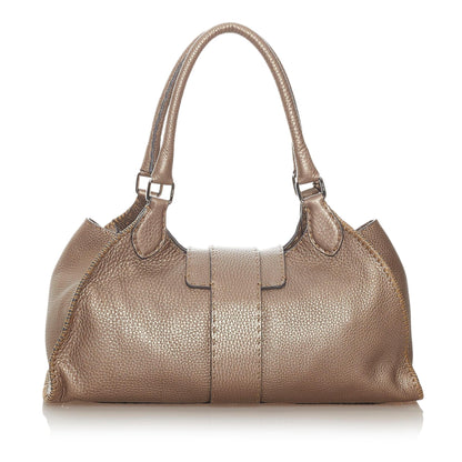 Fendi Selleria Sporty Leather Shoulder Bag (SHG-27367) Rovelle Bags