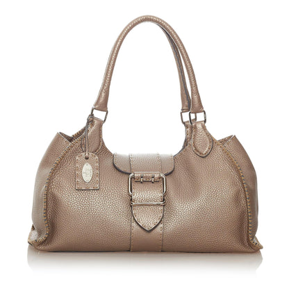 Fendi Selleria Sporty Leather Shoulder Bag (SHG-27367) Rovelle Bags