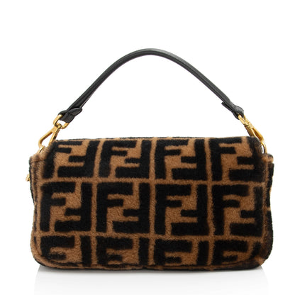 Fendi Sheepskin FF Baguette Shoulder Bag (SHF-mfPxUP) Rovelle Bags