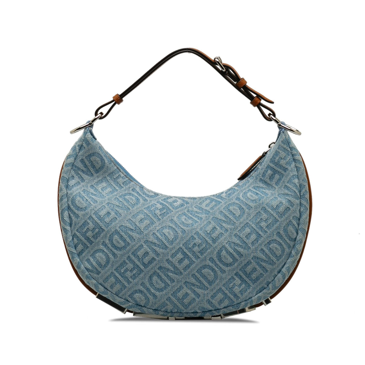 Fendi Small Denim Zucca Fendigraphy Hobo (SHG-rb2j9e) Rovelle Bags